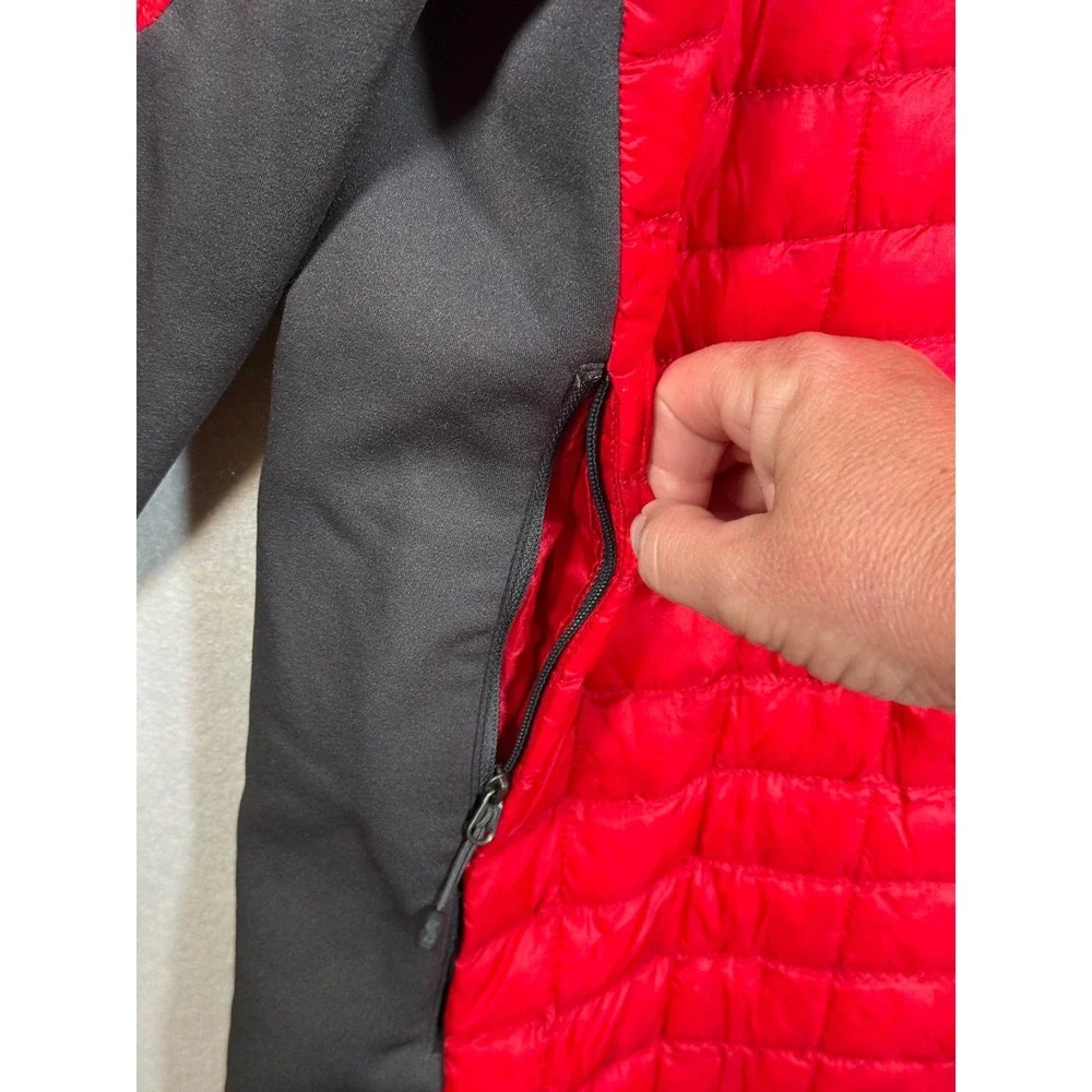 The North Face Thermoball Hybrid Jacket Mens XL Red Quilted Insulated Puffer